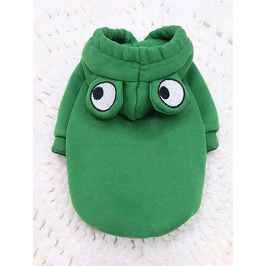 1PC Cute Frog Pet Sweater for Small and Medium Dogs - Green Dog Hoodie with Fun Design - Keep Your Pup Cozy and Stylish