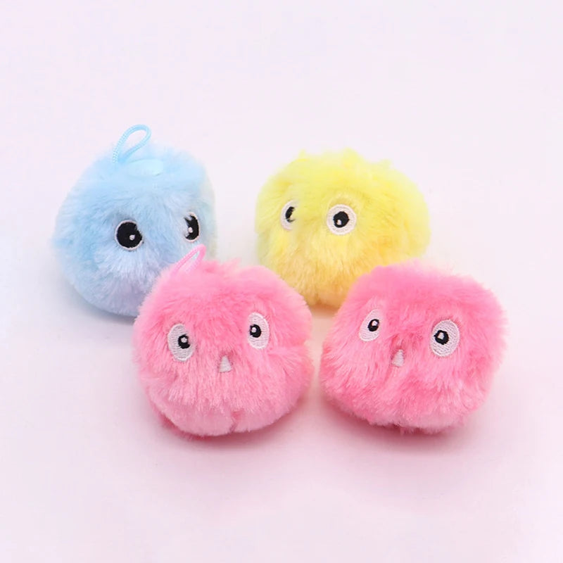 Smart Cat Toys Interactive Ball Plush Electric Catnip Training Toy Kitten Touch Sounding Pet Product Squeak Toy Ball Cat Play