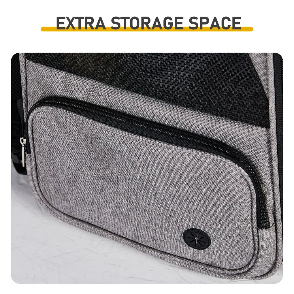 Pet Carrier Backpack, Expandable Cat Dog Carrier with Front & Back Extension, Breathable Mesh Travel Backpack for Small Dogs Cat