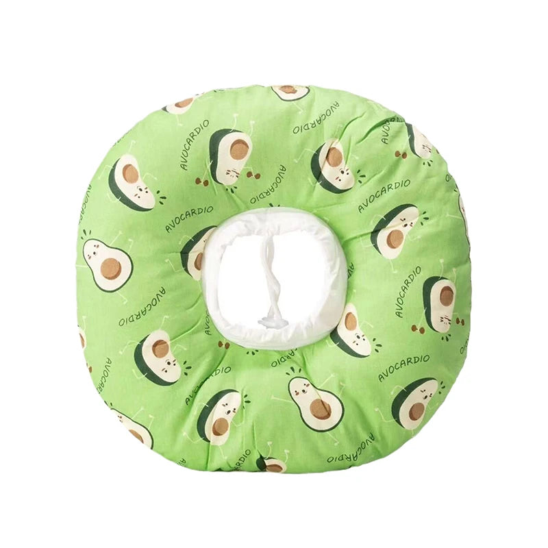 Cute Sweet Cartoon Pattern Cat Elizabethan Collar Adjustable Recovery Collar Pet Dog Neck Recovery Collar Protective Collar